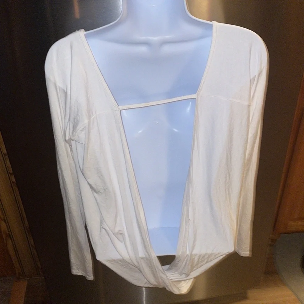 ✨ ZYIA 🌙✨White Namaste Long Sleeve T - Picture 8 of 9